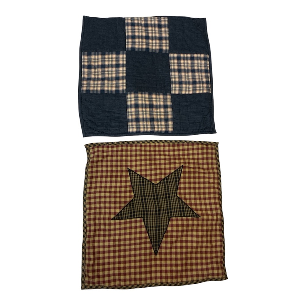Cremieux Pillow Covers 18x18 Americana Patriotic Plaid Checked Cabin Cozy